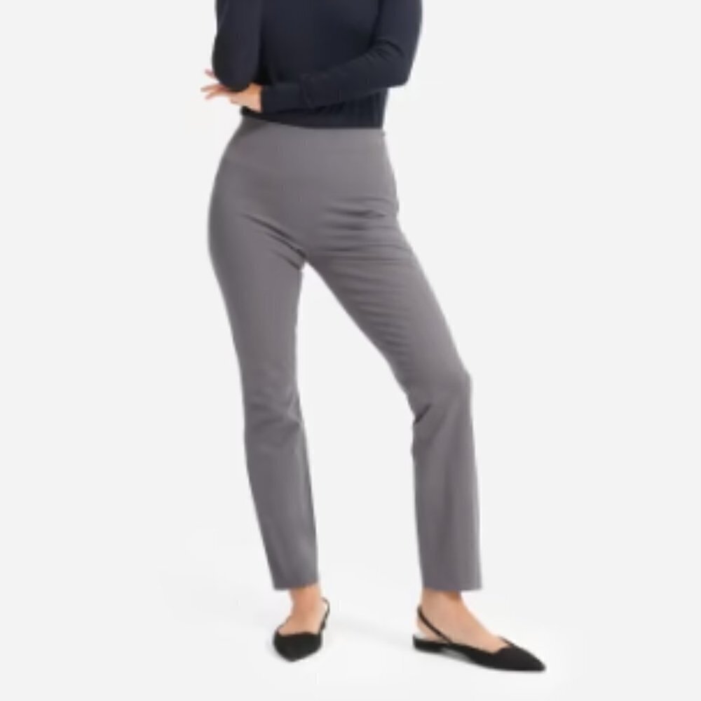 Everlane The Side-Zip Stretch Cotton Pant in Gray sz‎ 4